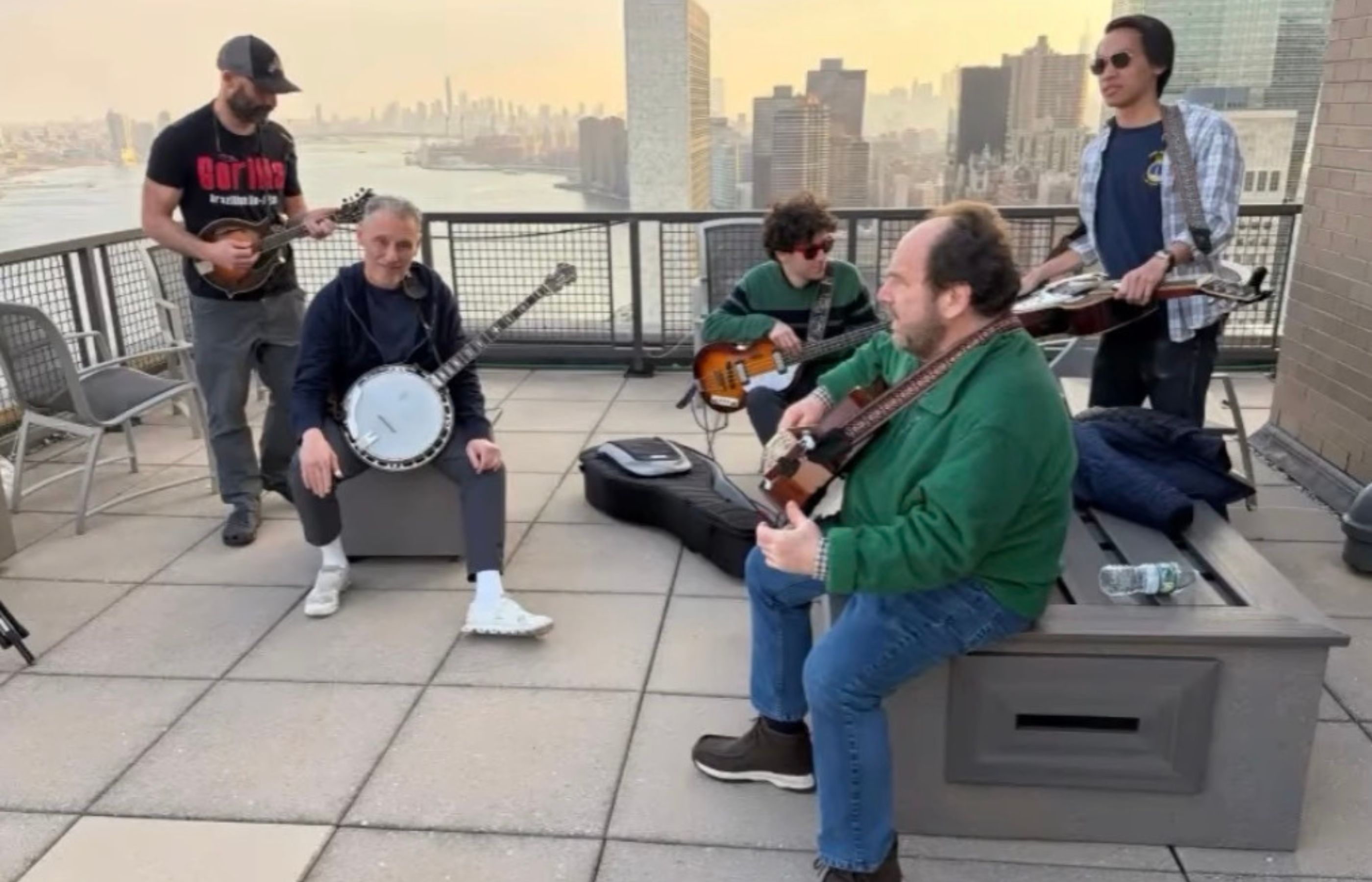 Lake Effect playing on a rooftop